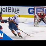 Matt Barzal Streaks In On Breakaway And Roofs Puck Past Sergei Bobrovsky