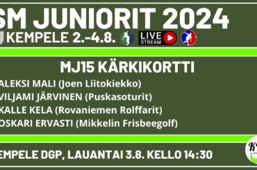 Fisbeegolfin SM Juniorit 2024, MJ15 kärkikortti