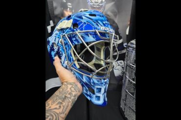 Game Worn Exchange: ANDREI VASILEVSKIY Goalie Mask Game Worn Used 2022-23 Tampa Bay Lightning