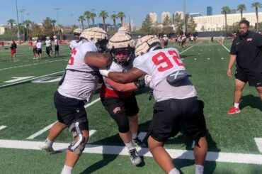 UNLV FOOTBALL DLINE WILL FEAST ON QBs THIS SEASON; COOPER WEBB PUTTING IN WORK