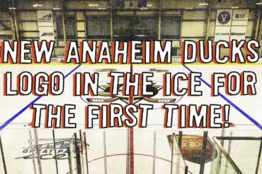 New Anaheim Ducks Logo in the Ice for the First Time!