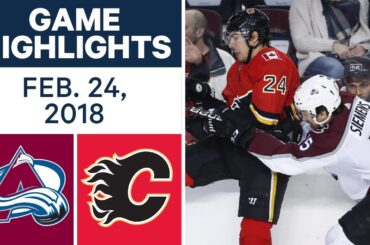 NHL Game Highlights | Avalanche vs. Flames - Feb. 24, 2018