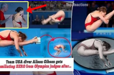 😱 Team USA Diver Alison Gibson Gets Humiliating ZERO from Olympics Judges 🏊‍♀️ Olympics Paris 2024