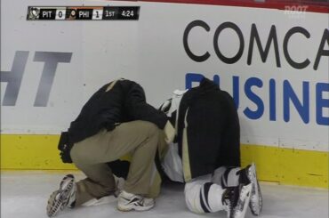 Zac Rinaldo Late Hit On Kris Letang - PIT @ PHI