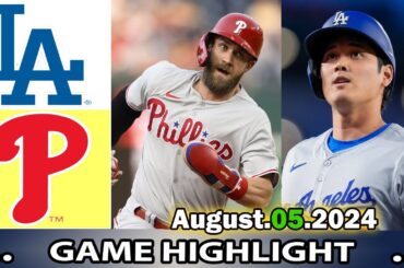 Los Angeles Dodgers vs Philadelphia Phillies (08/06/24) Full GAME Highlights | MLB Season 2024