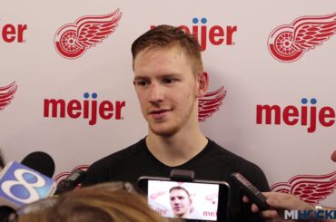 Evgeny Svechnikov talks 2018 Detroit Red Wings Training Camp Red & White Game