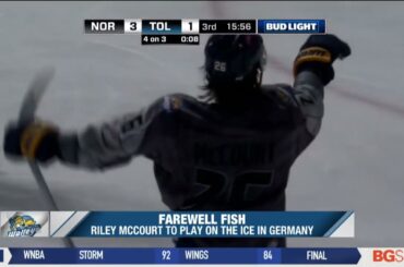 Riley McCourt Moves On from the Walleye