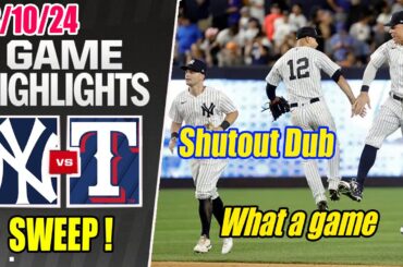 New York Yankees vs Texas Rangers [FULL GAME 1] Highlights Aug 10, 2024 | Yankees Sweep !