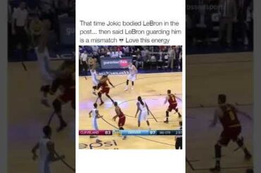 LeBron gets bodied by Jokic in the post.. then Jokic says LeBron can’t guard him 💀