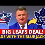 BREAKING! BLUE JACKETS STAR HEADING TO MAPLE LEAFS! BIG TRADE HAPPENING IN THE NHL? MAPLE LEAFS NEWS