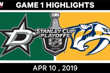 NHL Highlights | Dallas Stars vs Nashville Predators, Game 1 - April 10, 2019