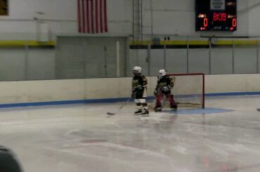 Hamden Girls Hockey player Caraline Kennedy denied on the breakaway