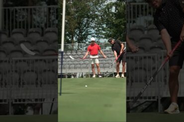 Nick Suzuki makes long hockey putt 🔥⛳ #golf #Shorts