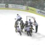 TJ Oshie Lays a BIG Hit on a Colorado College Player