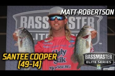 Matt Robertson leads Day 2 of Bassmaster Elite at Santee Cooper with 49 pounds, 14 ounces