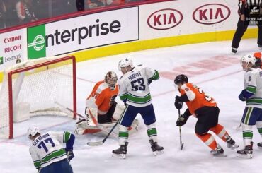 Carter Hart's Amazing Save On Nikolay Goldobin! - Flyers vs Canucks (2/4/19)