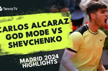 Carlos Alcaraz GOD MODE vs Shevchenko | Madrid 2024 Highlights