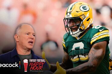 Beware Josh Jacobs, Michael Pittman Jr.’s bust potential | Fantasy Football Happy Hour | NBC Sports