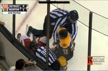 Torey Krug fights David McIntyre (preseason) 9/19/13