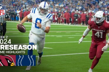 Arizona Cardinals vs. Indianapolis Colts | 2024 Preseason Week 2 Game Highlights