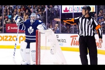 Jonathan Bernier Gets Scored On From 174 Foot Shot (HD)