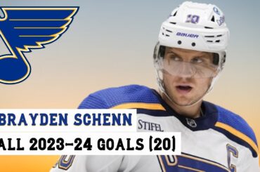 Brayden Schenn (#10) All 20 Goals of the 2023-24 NHL Season