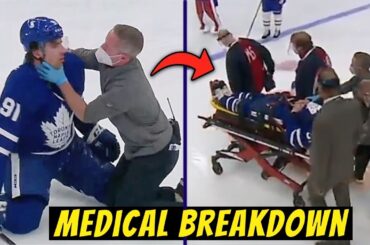 John Tavares Stretchered off After SCARY COLLISION in NHL Playoffs - Doctor Explains