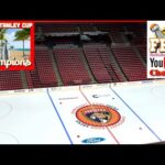 ICE INSTALL: See How the Florida Panthers Install New Ice in Sunrise with Stanley Cup Flair