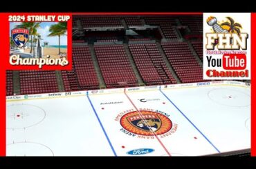 ICE INSTALL: See How the Florida Panthers Install New Ice in Sunrise with Stanley Cup Flair