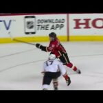 Gaudreau picks the top corner late to tie it