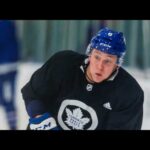 A new Maple Leafs today at practice as Travis Dermott gets called up from the Marlies.