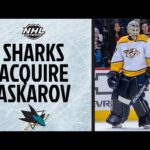 Sharks Acquire Askarov from Predators