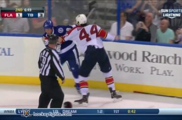 Erik Gudbranson vs B.J. Crombeen Oct 10, 2013