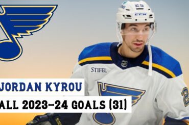 Jordan Kyrou (#25) All 31 Goals of the 2023-24 NHL Season