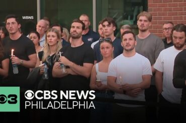 Columbus Blue Jackets hold vigil for Johnny and Matthew Gaudreau at Nationwide Arena