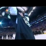 Anže Kopitar lifting the Stanley cup 2012