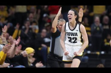 Caitlin Clark breaks D-I women's scoring record. Postgame celebration press conference