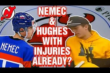 NJ Devils With 2 Key Injuries Already with Simon Nemec & Luke Hughes?