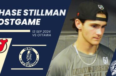 "The speed of the game definitely changes." - Chase Stillman prospects challenge postgame vs Ottawa