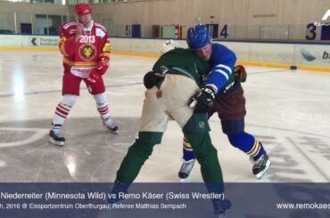 Fight: Icehockey meets Wrestling - NHL-Star Nino Niederreiter vs Remo Käser