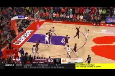 Hunter Tyson | Hits GAME-WINNING Three Off Inbounds Pass | VT@CLEM | 2023 NCAAM SEASON