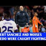 What Robert Sanchez and Moises Caicedo were caught arguing about during Bournemouth clash