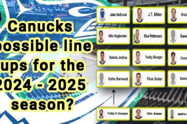 Canucks possible line up combinations for the 2024-2025 season!