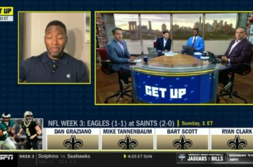 GET UP | Ryan Clark's crazy prediction Eagles vs Saints: Derek Carr will burn Philadelphia' Defense