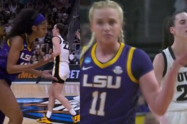 LSU players hilarious reaction to Caitlin Clark hitting these 3's on them 😂