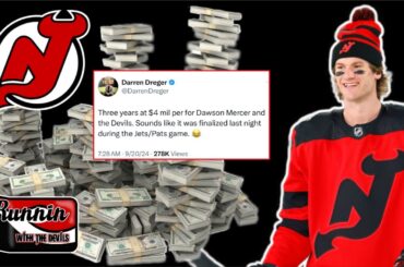 New Jersey Devils Sign Dawson Mercer To 3 Year $12 Million Contract