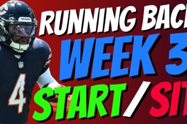 MUST START & SIT Running Backs Week 3 Fantasy Football | Fantasy Football Start Em Sit Em Week 3