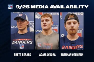 NYR 2024-25 Preseason: Berard, Sykora & Othmann Media Availability | Sept. 25, 2024