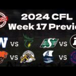 2024 @cfl Week 17 Preview: McLeod Bethel-Thompson starts for the Elks, Nathan Rourke for the Lions