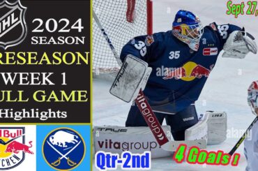 Red bull munich vs Buffalo sabres [ FULL GAME 2nd ] Sep 27, 2024 | 2024 NHL Global series